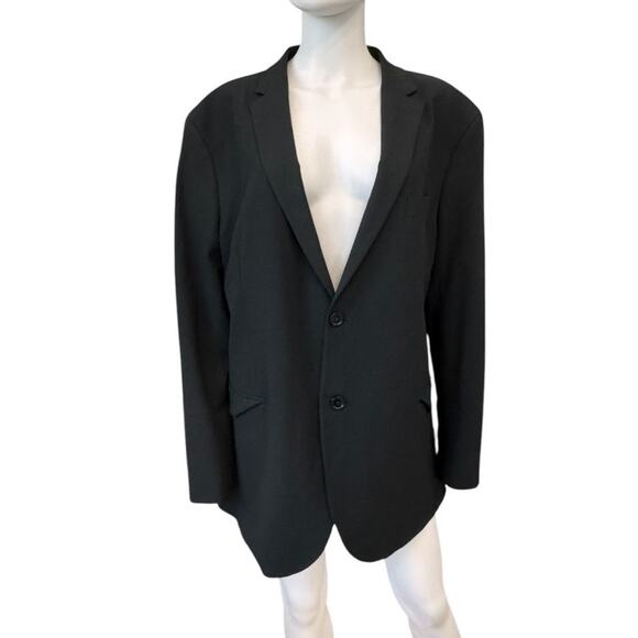 NWT NORDSTROM RACK Men's Black Trim Fit Single Breasted Suit Blazer Size XXL - Picture 1 of 7